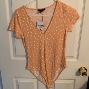 Cute orange polka dot bodysuit